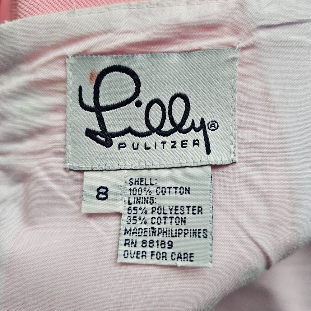 Lilly‎ Pulitzer Women's Light Pink Daisy Lobster Embroidered A-Line Skirt Size 8 - Picture 12 of 16